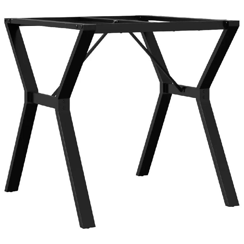 Helloshop26 - Pieds de table à manger cadre en Y 70 x 70 x 73 cm robustes et durables style industriel en acier noir 02_0047259 - noir acier 30002346_0