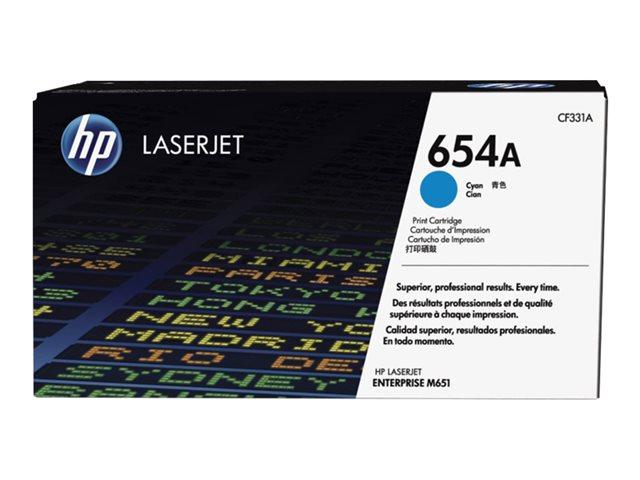 HP 654A TONER CYAN AUTHENTIQUE LASERJET - TONER AUTHENTIQUE