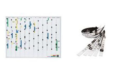 Planning annuel Magnetoplan - tableau magnétique inscriptible 1200 x 900 mm avec cadre aluminium anodisé_0