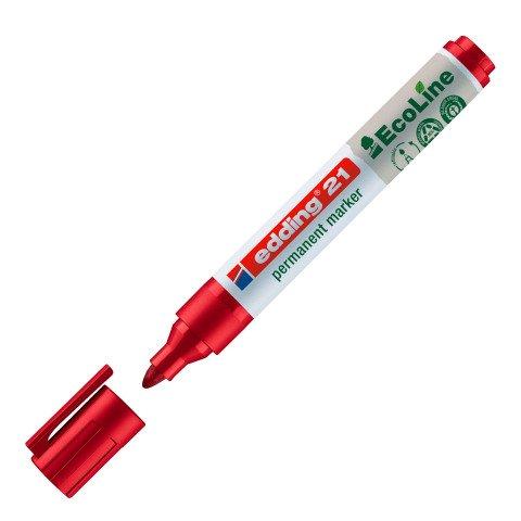 MARQUEUR PERMANENT RECHARGEABLE EDDING E21 POINTE OGIVE 1,5 MM ROUGE