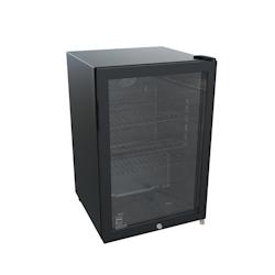 METRO Professional Réfrigérateur à boissons GSC2125B, métal / verre, 54.5 x 54 x 84 cm, 118 L, refroidissement statique par air, avec serrure, noi_0