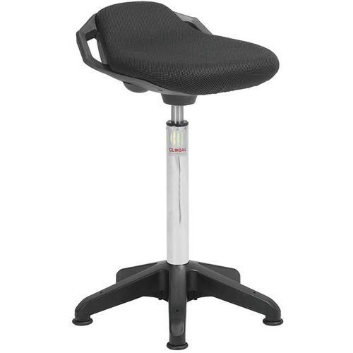 TABOURET OCTOPUS SPACE - TISSU 3D - HAUT - PATIN - NOIR - GLOBAL PROFESSIONAL SEATING