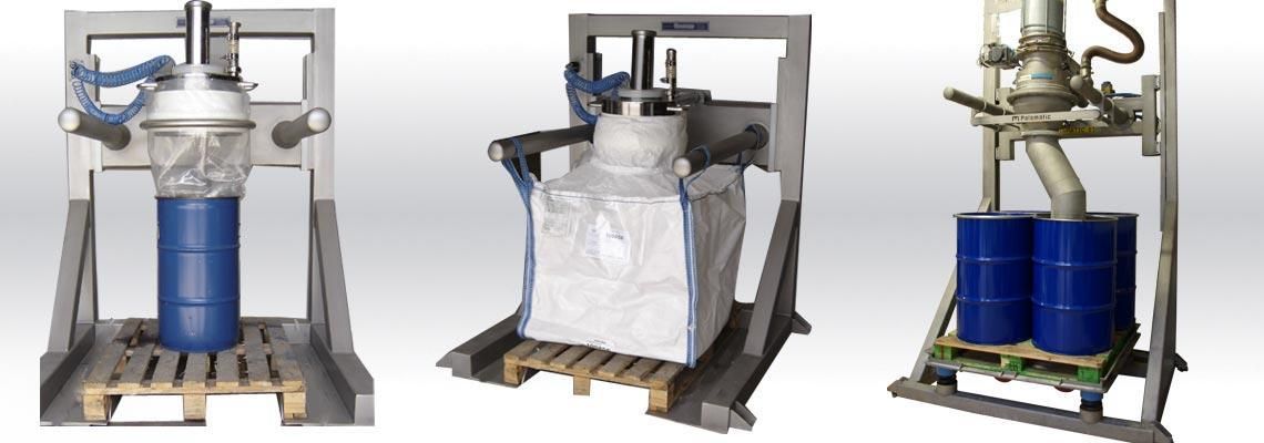 Paldrum®01 - stations de remplissage pour big bags - palamatic process - capacité 300 kg/fût - 2 tonnes/big bag_0