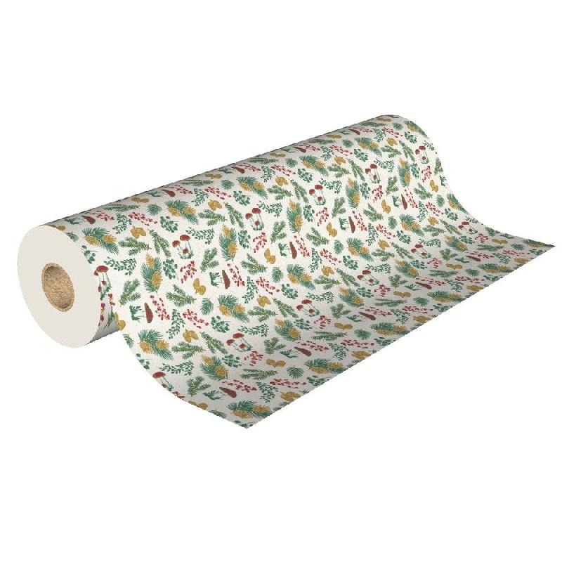 Papier cadeau kraft brun Noël champêtre 0,70x50m_0