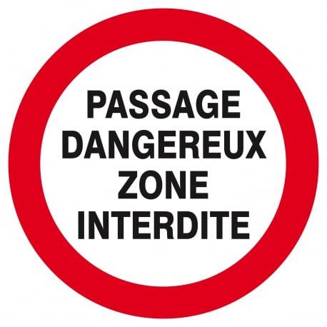 Passage dangereux zone interdite d.180mm TALIAPLAST | 627236_0