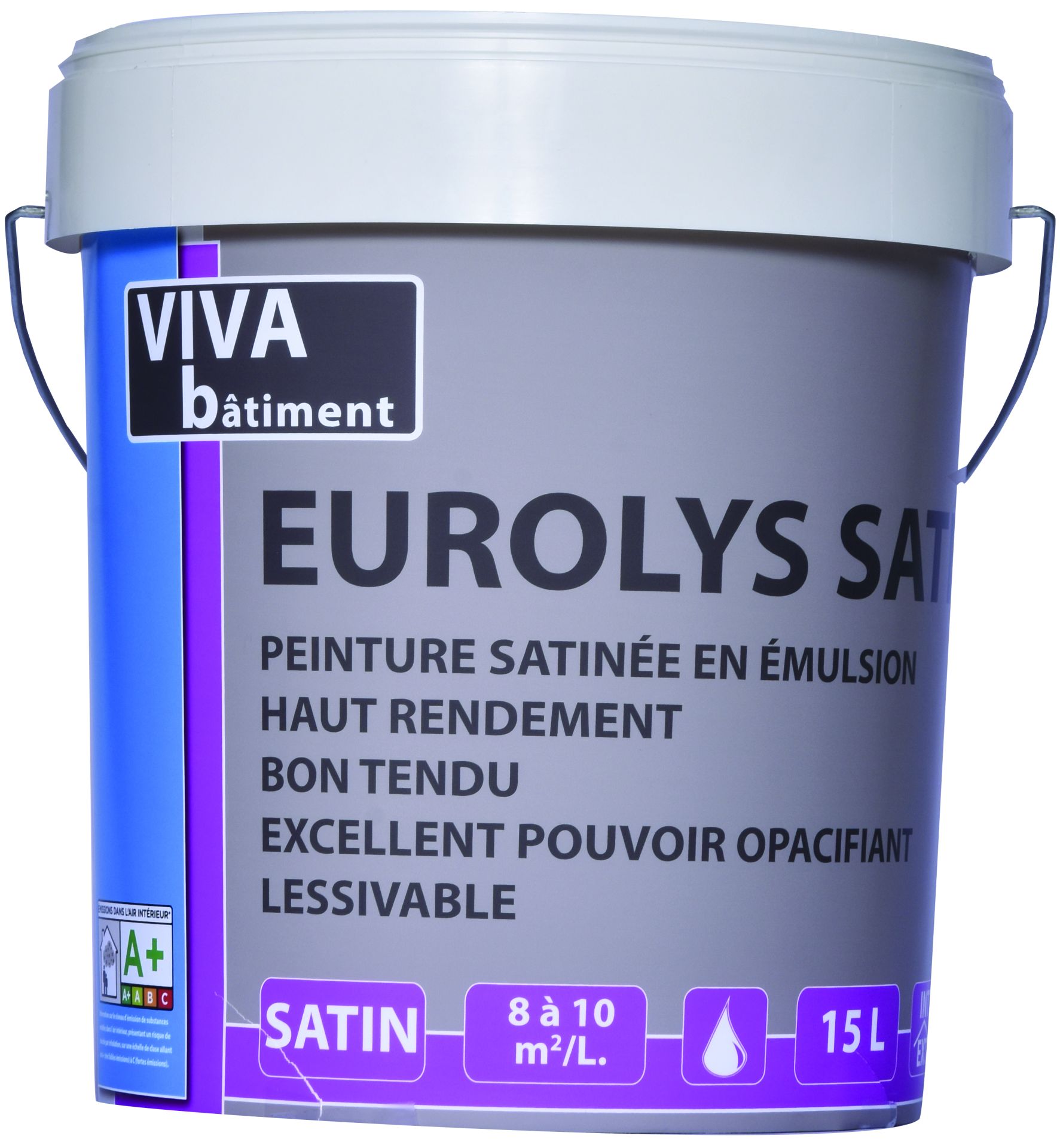 Peinture Eurolys Satin - satinée, haut rendement, lessivable, plus de 10 000 teintes_0