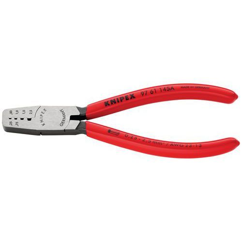 PINCE À SERTIR LES EMBOUTS 145MM - GAINAGE PVC - 025 - 25MM² - KNIPEX