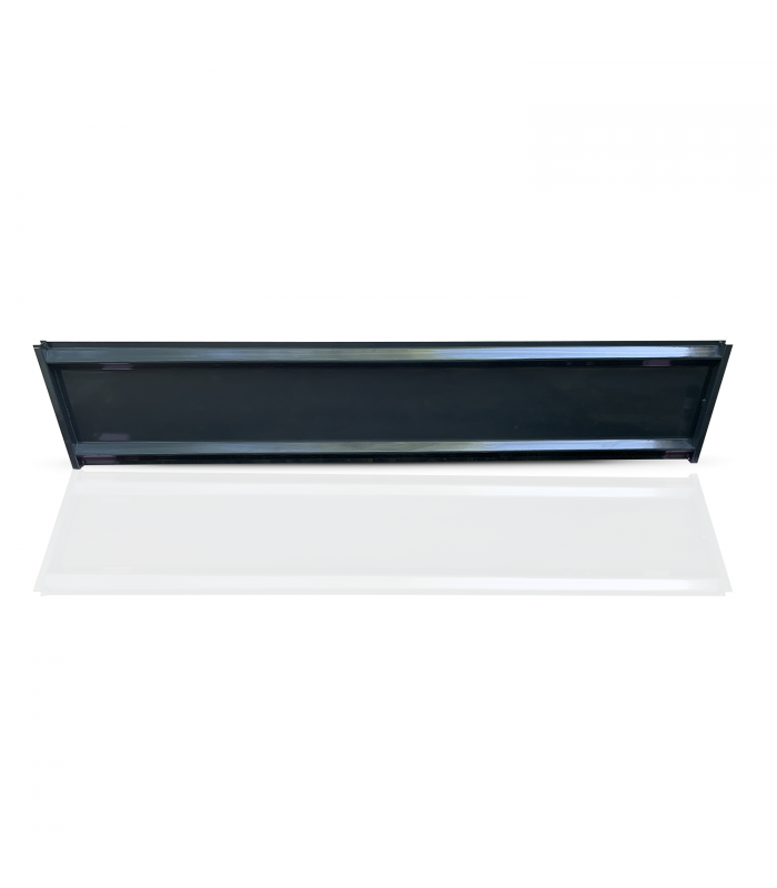 Plaque de soubassement en tôle thermo laqué anthracite - 247 cm x 25 cm x 1,5 mm pour panneaux grillage clôture_0