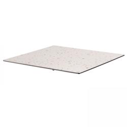 Oviala Business Plateau de table stratifié 60x60 cm terrazzo opera - Oviala - blanc métal 107236_0
