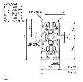 Profilé de section sp 2/r-h n°3 842 536 792_0