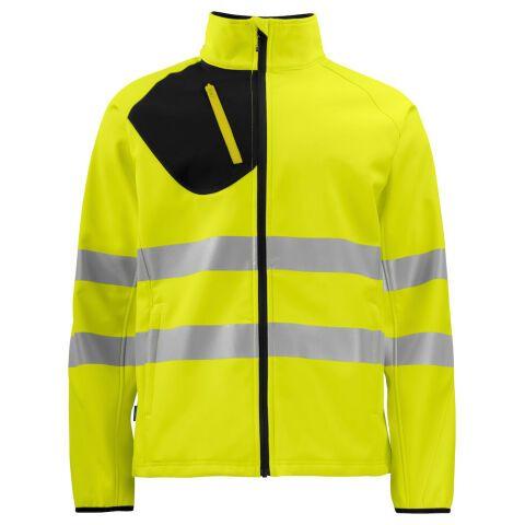 PROJOB 6432 SOFTSHELL - EN ISO 20471 CLASSE 3/2 JAUNE/NOIR - TAILLE XL