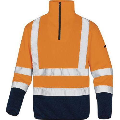 PULL POLAIRE HAUTE VISIBILITÉ ORANGE FLUO-BLEU MARINE XL - DELTA PLUS