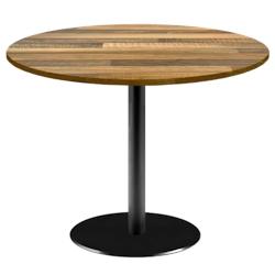 Restootab - Table Ø120cm - modèle Rome bois noyer lamellé - marron fonte 3760371519590_0