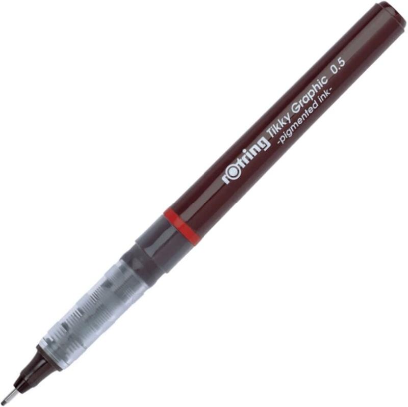 Rotring Stylo feutre Tikky Graphic, tracé 0,5 mm, encre noire - 3501170814772_0
