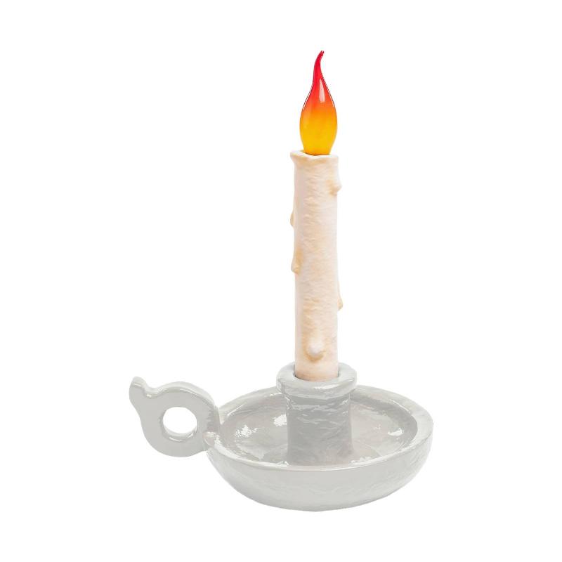 SELETTI LAMPE DE TABLE DÉCO LED GRIMM BUGIA BOUGIE BLANCHE