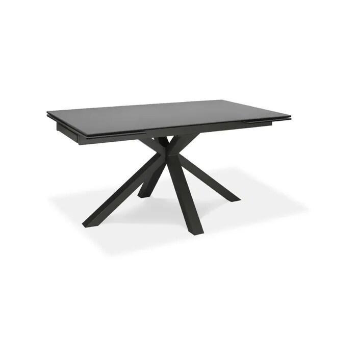 SOLOLED Table Extensible De 160Cm À 240Cm Plateau Moderne En Céramique Sur Verre Trempé Gris Graphite - gris 8033959253618_0