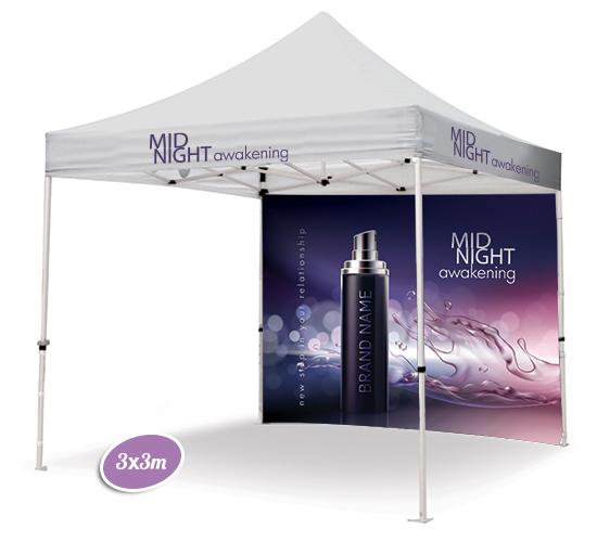 Stand pliant SD1 avec  poteaux octogonaux en alu et bâches en 520 gr traitées anti-UV_0