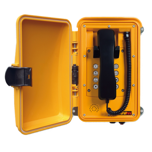 Téléphone mural - VoIP IP66 en polycarbonate, à porte - INDUTELVOIP-16T-J-TV_0