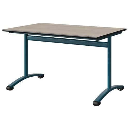 TABLE MALIBU 120X80 T5 DL STRA ACACIA/NOIR BLEU 5025