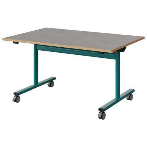 TABLE MALIBU RAB 120X80 T4 DL ST ALAISÉ BÉTON F186/BLEU 5018