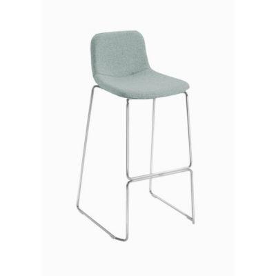 Tabouret haut Tosca - Gris chiné, piétement chromé_0