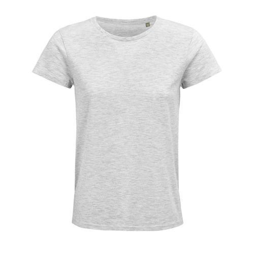 TEE-SHIRT PERSONNALISABLE FEMME COTON ORGANIQUE BIO JERSEY 150 BLANC CHINÉ