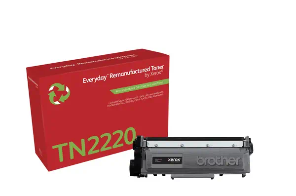 Toner remanufacturé Mono Everyday¢ de Xerox compatible avec Brother TN2220, Grande capacité_0