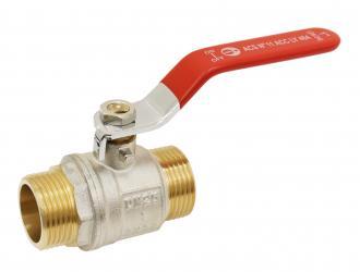 Vanne m/m diamètre 40/49 avec poignée inox 304 rouge - 301667_0