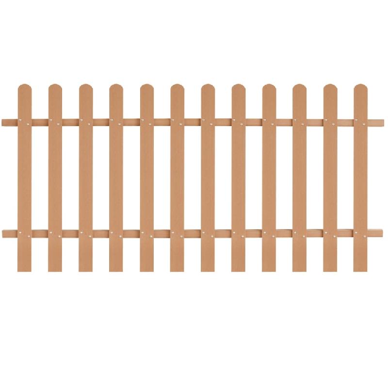 Vidaxl clôture à piquets wpc 200x100 cm 42824_0