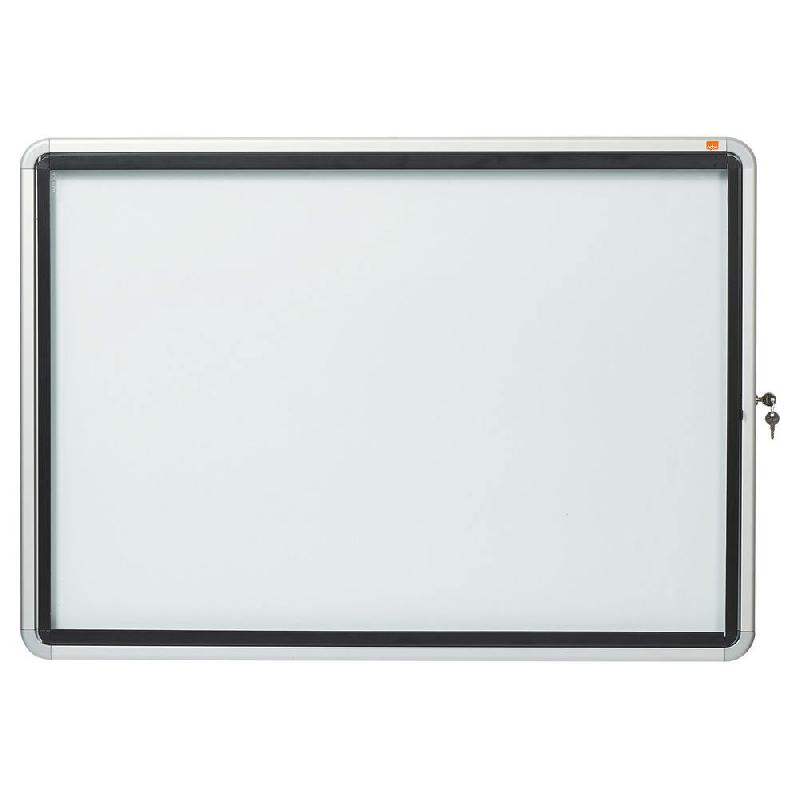 VITRINE D'EXTERIEUR NOBO PORTE-BATTANTE FOND MAGNETIQUE - 8 FEUILLES A4 - DIMENSIONS L69 X H97 X P4,5 CM