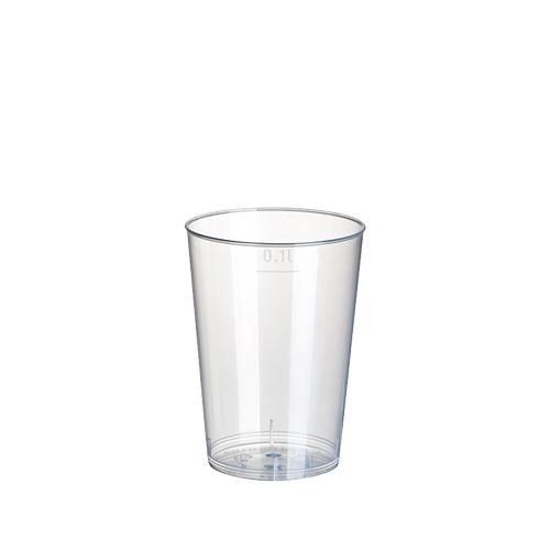 40 GOBELETS PAPSTAR, PP, 0,1 L, Ø 5,2 CM X HAUTEUR : 7,4 CM TRANSLUCIDE INCASSABLE