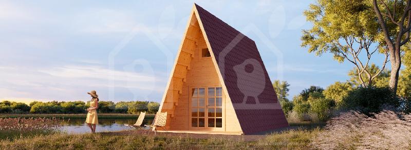 Abri tipi 22.7m² + 5.1m² (4x7.25m) - Pin nordique naturel certifié - Épaisseur murs 44mm - Toiture et plancher inclus_0