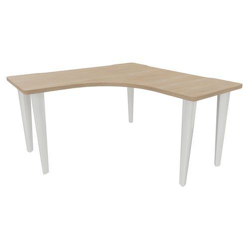 BUREAU EVIDENCE SYMÉTRIQUE 140X140 CHÊNE NATUREL/BLANC - VINCO