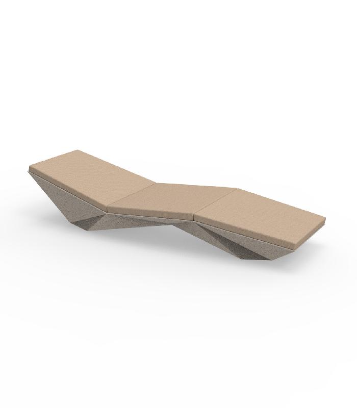 Chaise longue transat FAZ - granit crème_0
