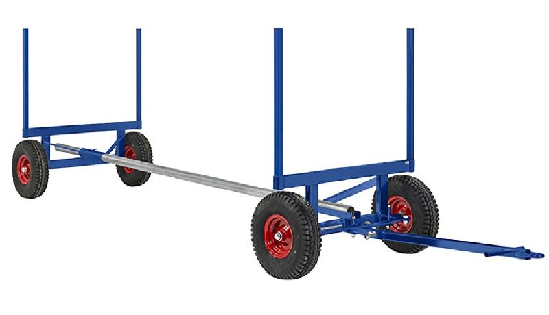 Chariot grande longueur réglable - 4000 mm - KM125 - Acier peint EPOXY bleu - Charge 3500 kg_0