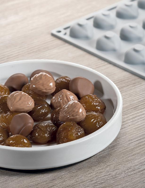 Chestnut - Moule en silicone Gourmand Horeca Pavoni Italia - 24 empreintes_0