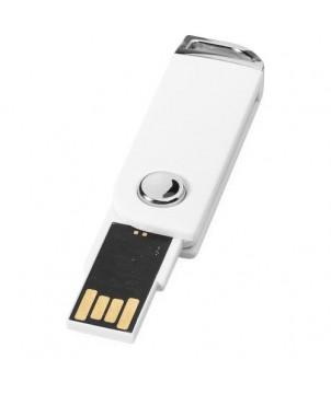 CLÉ USB PIVOTANTE RECTANGULAIRE 32 GB - BLANC - CLÉS USB PUBLICITAIRES PERSONNALISÉES