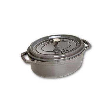 COCOTTE EN FONTE OVALE 29 CM GRIS GRAPHITE - STAUB - FONDAMENTALES