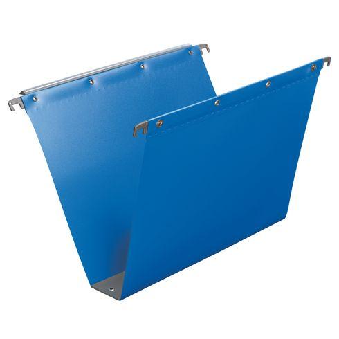 LOT DE 10 - DOSSIER SUSPENDU POUR TIROIRS POLYPROPYLÈNE OPAQUE ULTIMATE ELBA FOND 50 MM BLEU