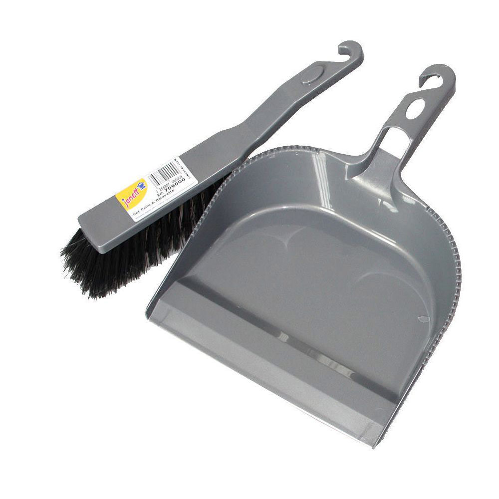 ENSEMBLE PELLE/BALAYETTE - POLYPROPYLENE GRIS