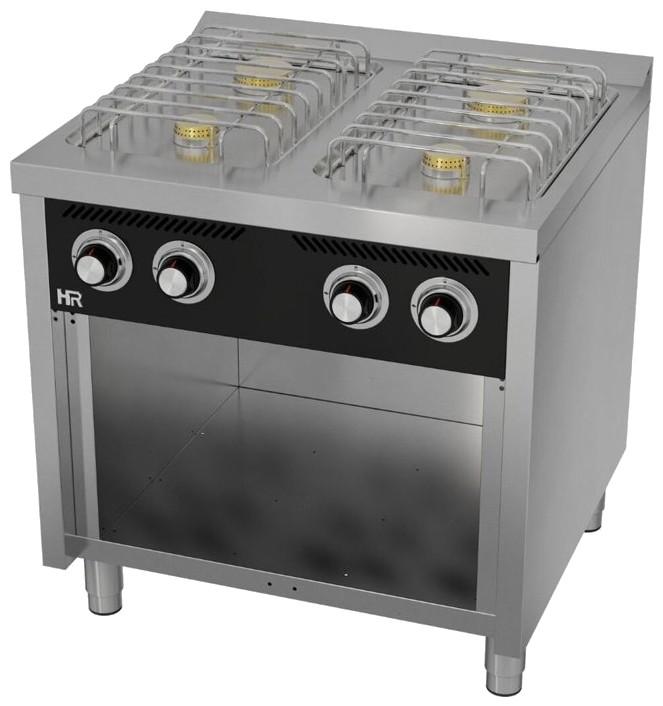 Fourneau à gaz professionnel gamme basic 4 feux vifs sur placard ou... - PCB4F750E_0