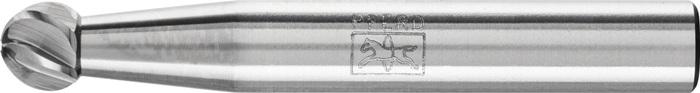 Fraise sur tige KUD D. 6 mm long. Tête 5 mm D. Tige 6 mm carbure engrènement INOX PFERD_0