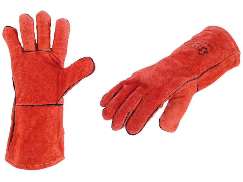 Gants de soudeur welder cousu avec fil kevlar® rouge longueur 35cm - welder kev - 669947_0