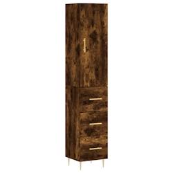 Helloshop26 - Buffet bahut commode armoire meuble de rangement organisateur cuisine salle de séjour salon haut 34,5 x 34 x 180 cm 02_0033332 - 300021_0