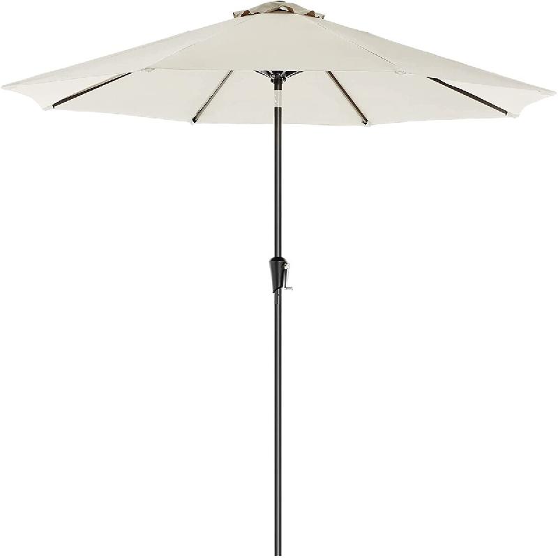 Helloshop26 - Parasol de jardin ombrelle protection toile polyester octogonale inclinable manivelle balcon terrasse piscine plage 12_0000797 - 3000102_0