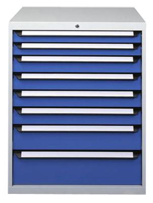 ARMOIRE 8 TIROIRS TM STARTER L 80,5 CM GRIS CLAIR/BLEU CLAIR - THURMETALL - MANUTAN COLLECTIVITÉS