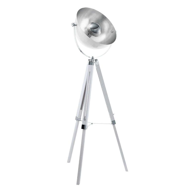 EGLO LAMPADAIRE COVALEDA TRÉPIED BLANC/ARGENTÉ