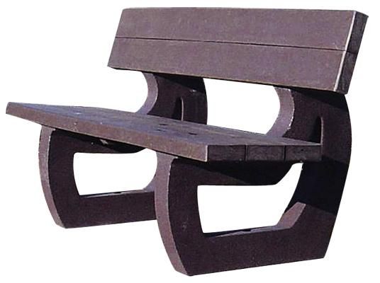 LE BANC EN PLASTIQUE RECYCLÉ MARRON