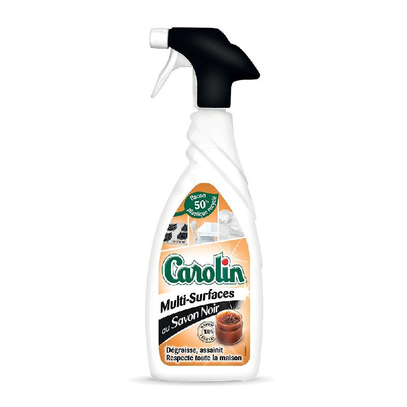 NETTOYANT DÉGRAISSANT MULTI-SURFACES AU SAVON NOIR CAROLIN 650 ML