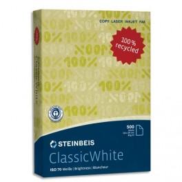 PAPYRUS RAMETTE DE 500 FEUILLES CLASSICWHITE A4 80G, PAPIER 100% RECYCLÉ BLANC CIE 55. 61106